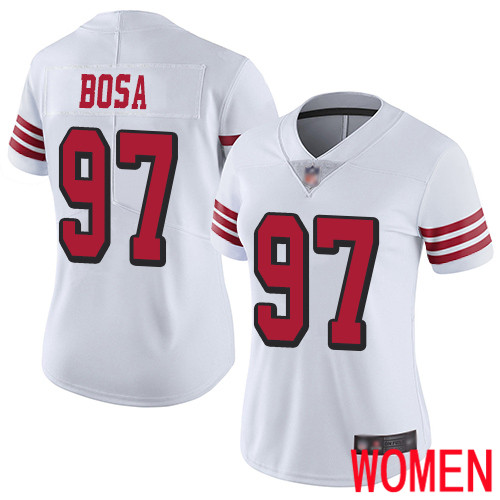 San Francisco 49ers Limited White Women Nick Bosa NFL Jersey #97 Rush Vapor Untouchable